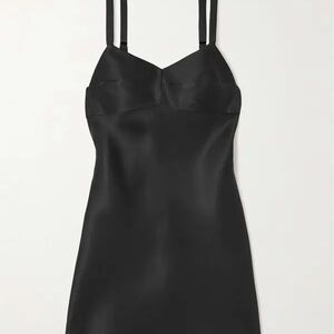 Khaite The Eli Silk-Twill Mini Dress